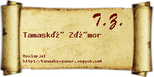 Tamaskó Zámor névjegykártya